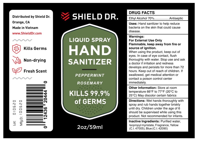 Shield Dr Hand Sanitizer liquid spray label 5
