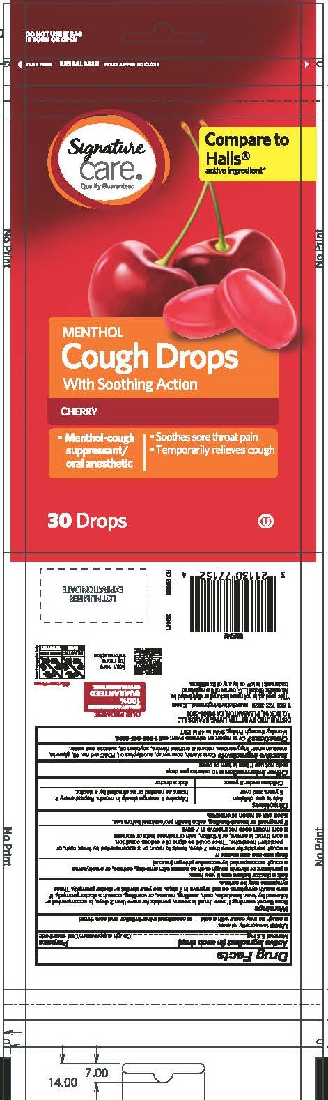 Signature Care Cherry 30ct Cough Drops
