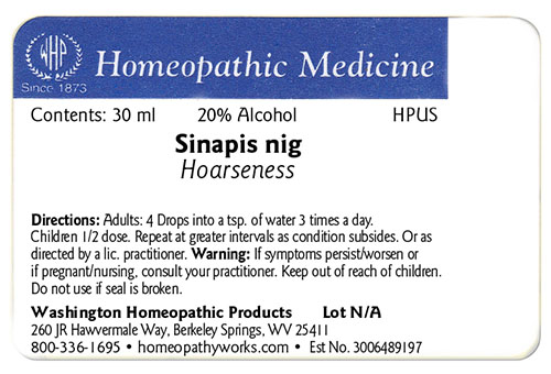 Sinapis nig label example