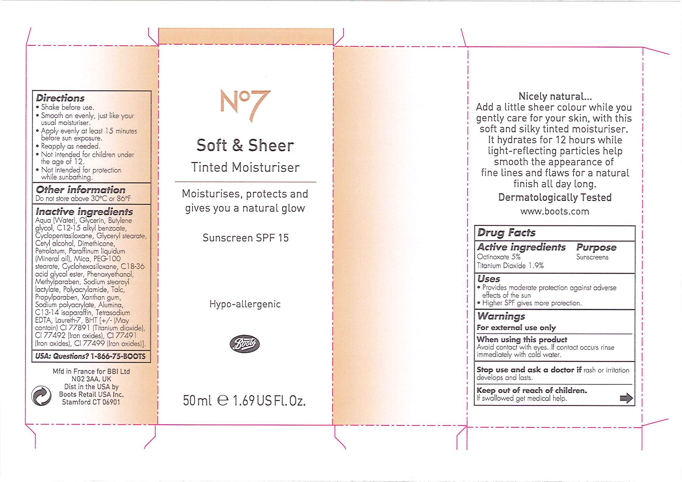 No7 Soft And Sheer Tinted Moisturiser Medium | Octinoxate And Titanium Dioxide Emulsion Breastfeeding