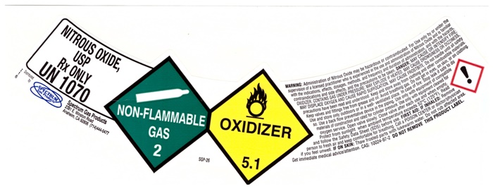Nitrous Oxide Shoulder Label