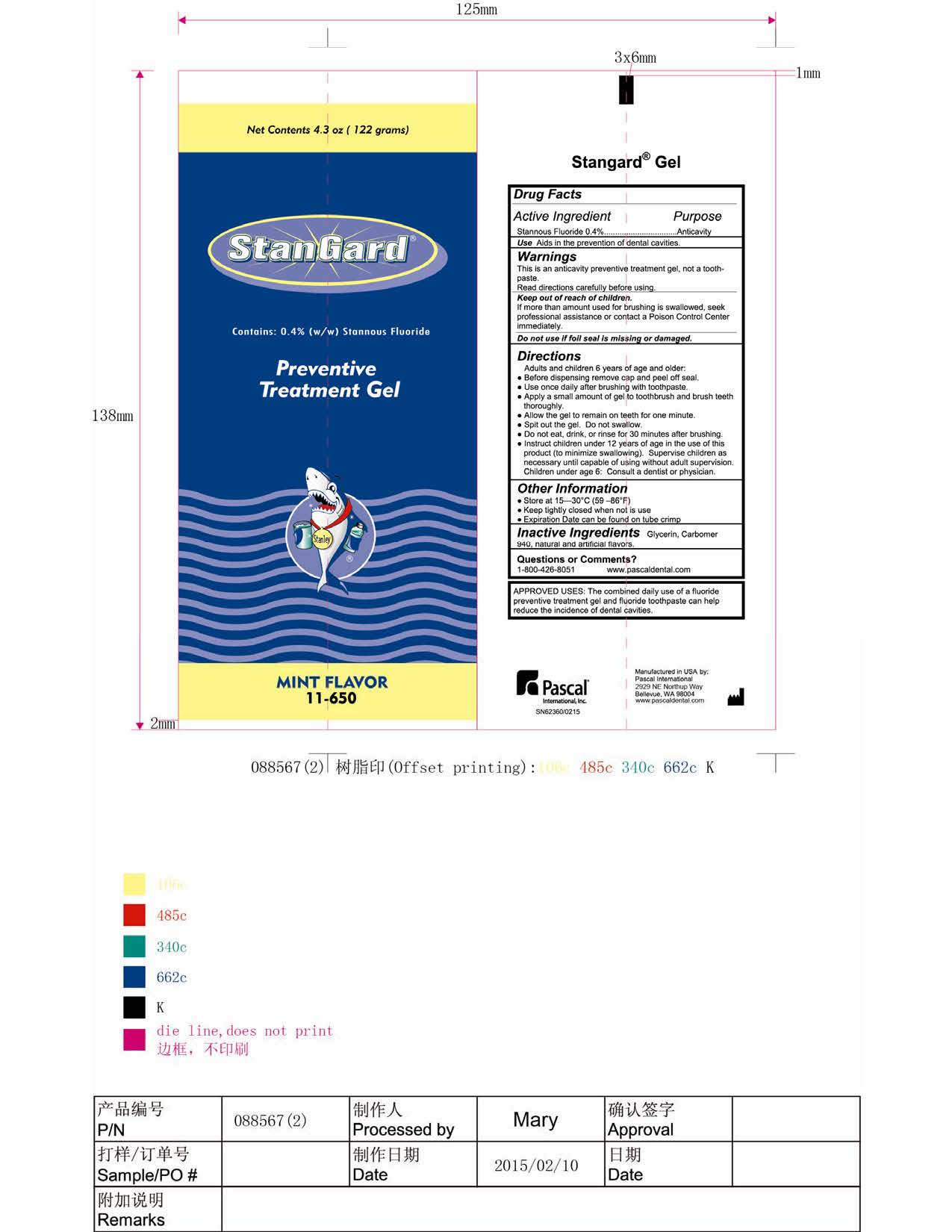 Stangard Topical Stannous Fluoride Gel