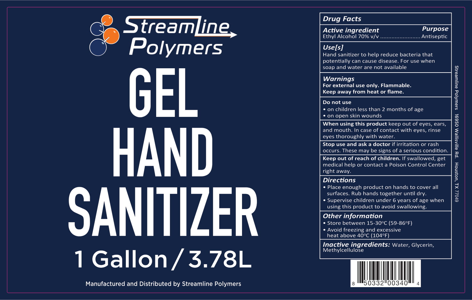 Streamline Gel HS Gallon Methycellulose