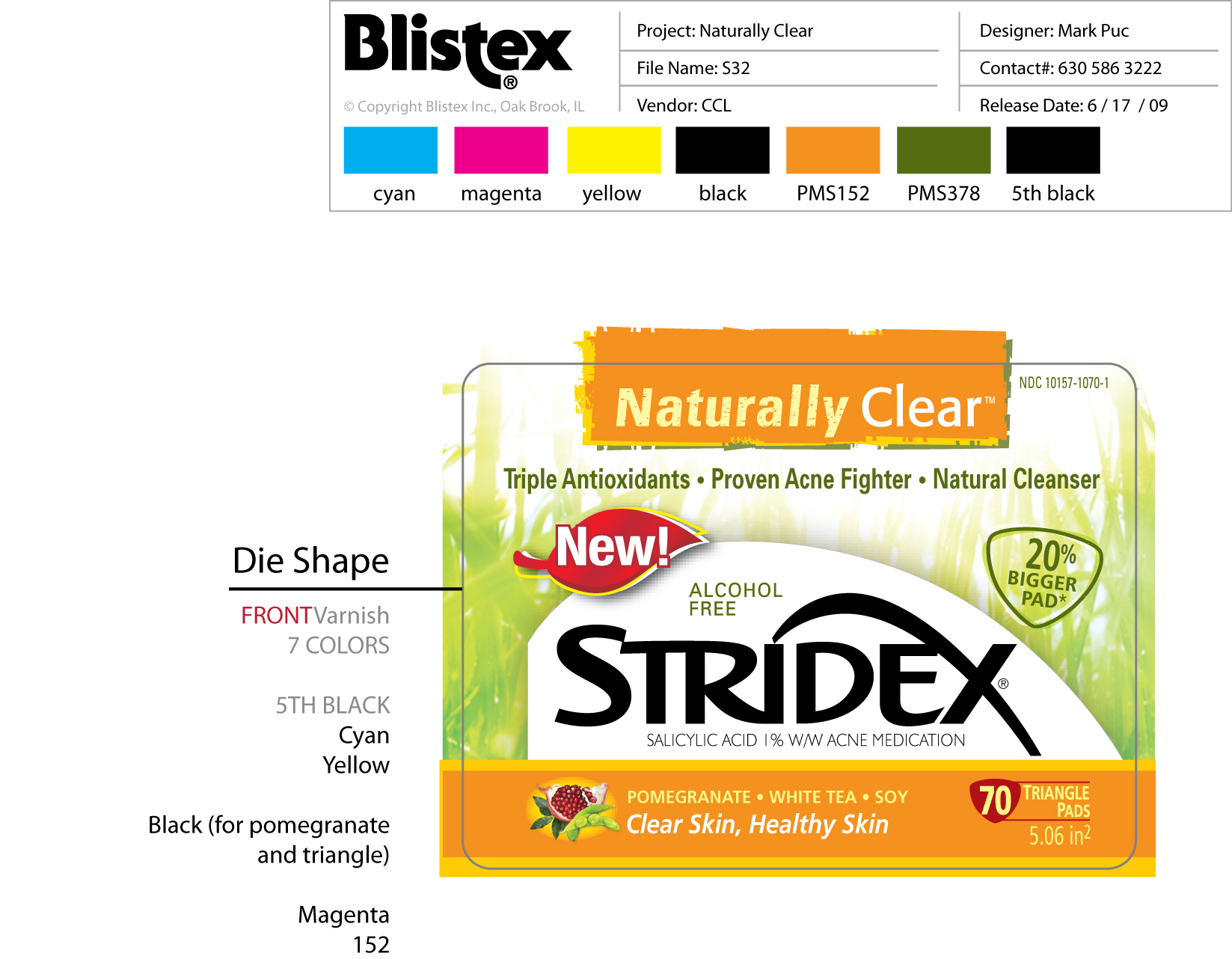 Stridex label