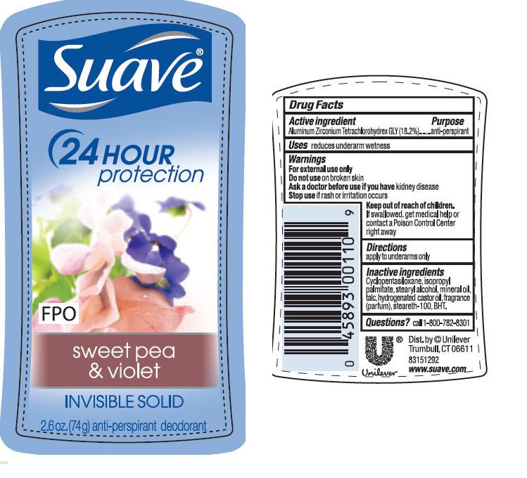 Suave IS Sweet Pea and Violet 2.6 oz PDP