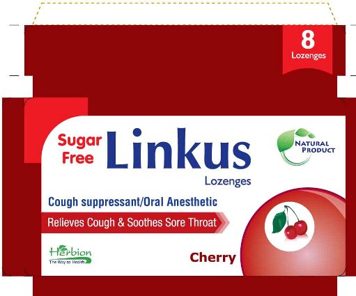 Linkus Lozenges CherryFront Label