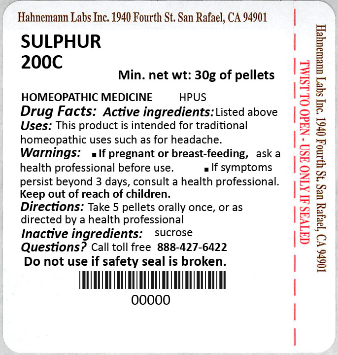 Sulphur 200C 30g