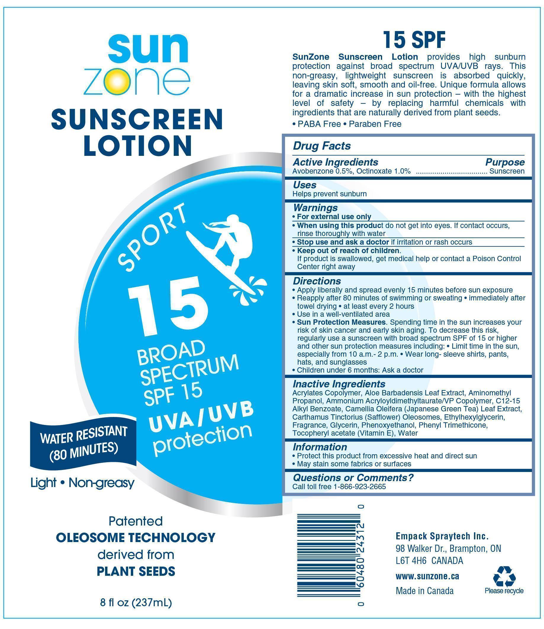 Sunzone Sunscreen Sport Spf 15 Broad Spectrum | Octinoxate And Avobenzone Lotion while Breastfeeding