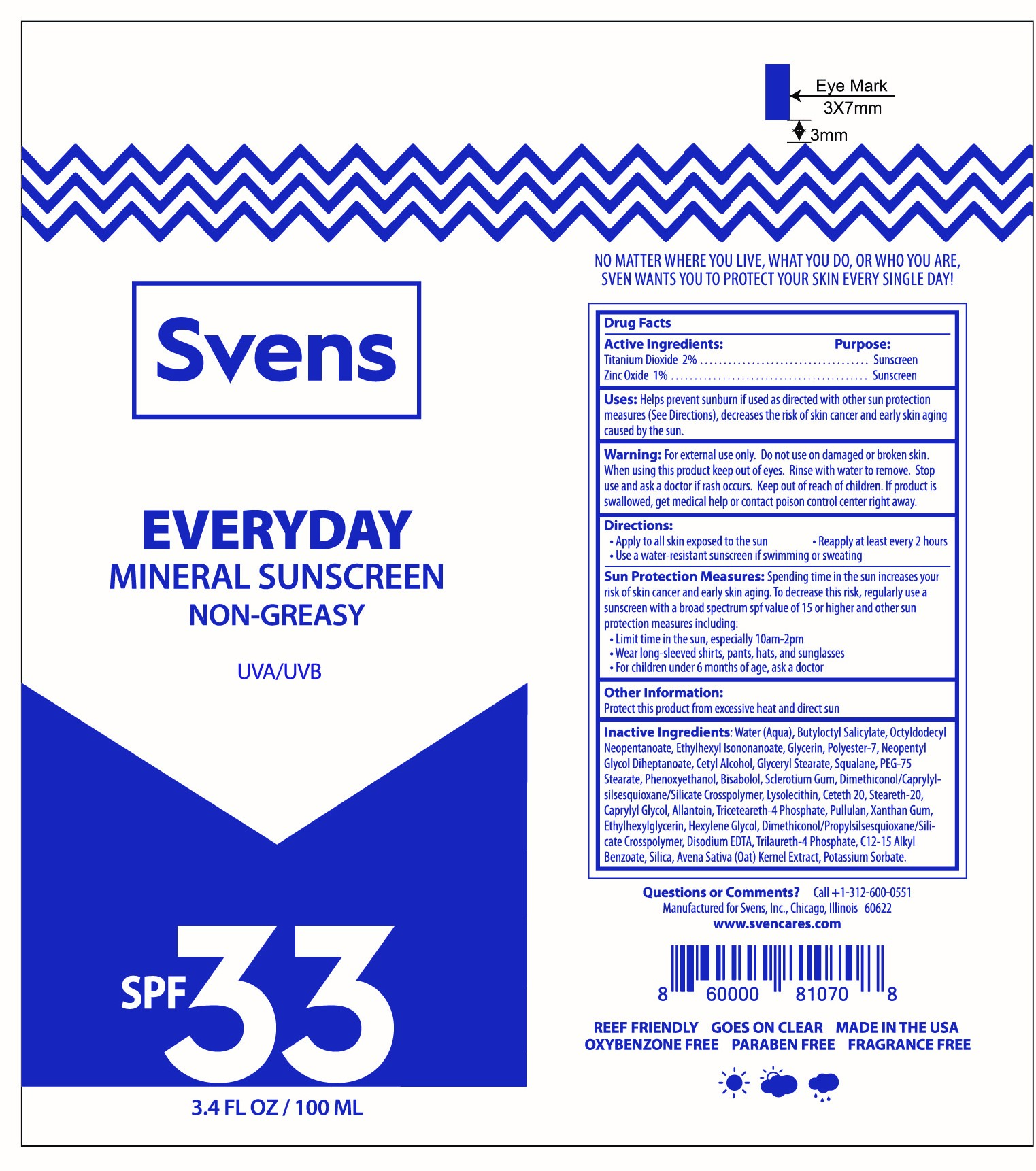 Svens Sunscreen label