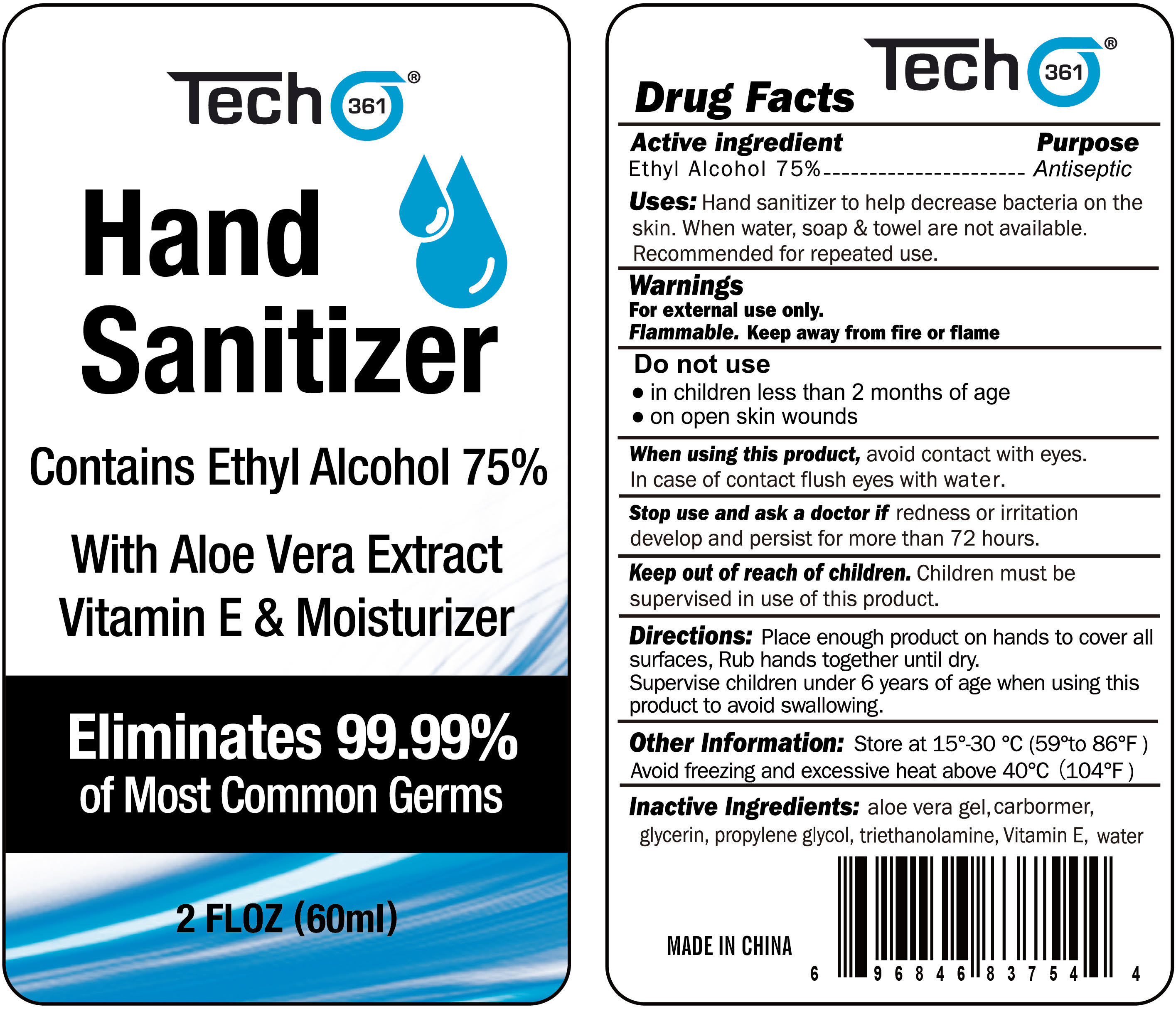 Tech361 Hand Sanitizer 60 mL 