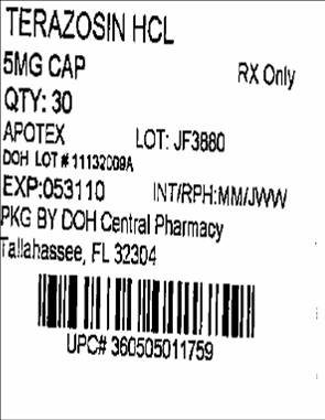 Terazosin Hcl 5 mg Caps