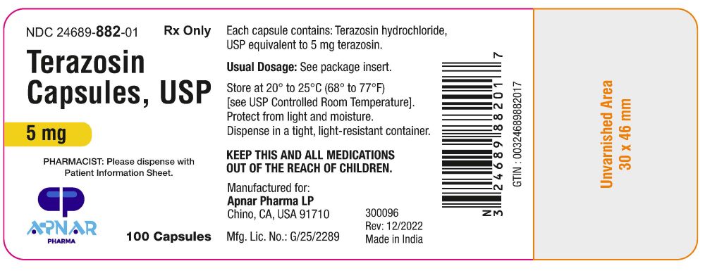 Terazosin Capsules 5 mg - Label - 100ct