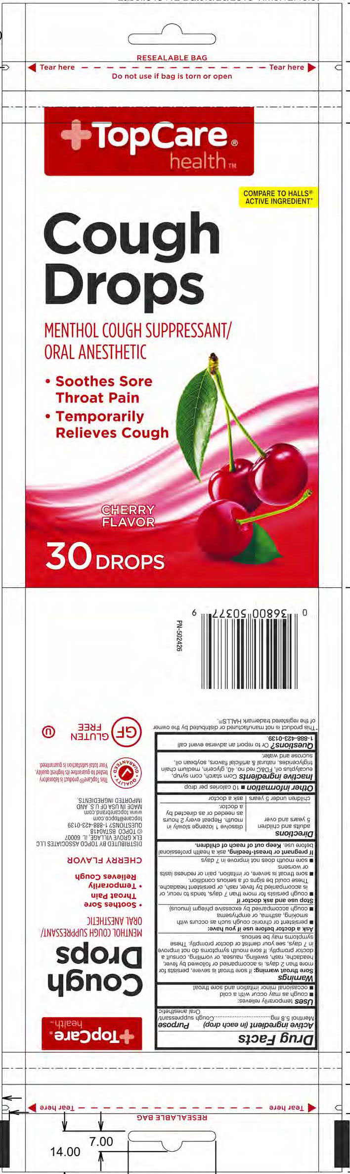 Top Care Chery 30ct Cough Drops