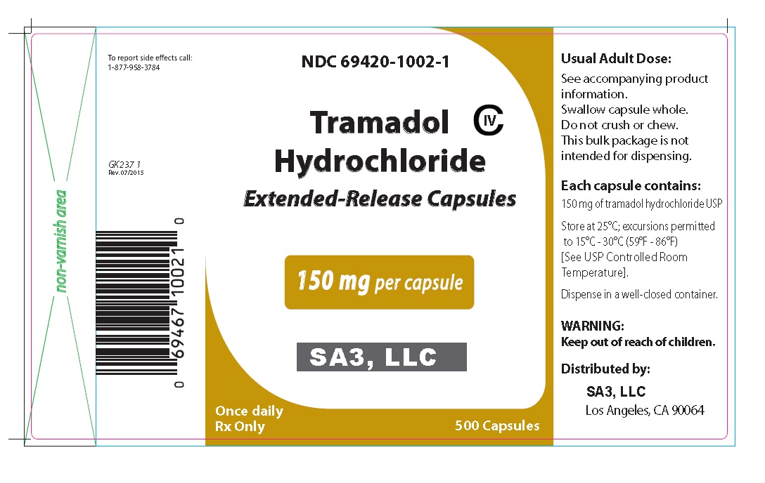 PRINCIPAL DISPLAY PANELNDC 69420-1002-1TramadolHydrochlorideExtended-Release Capsules150 mg per capsule