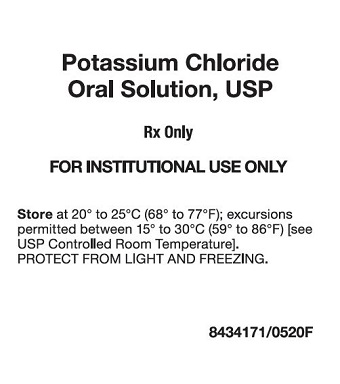 Potassium Chloride Oral Solution Label