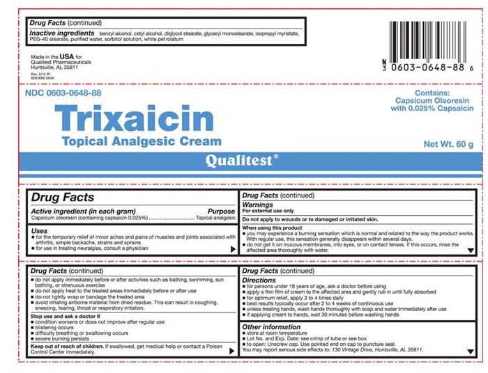 Trixaicin product label