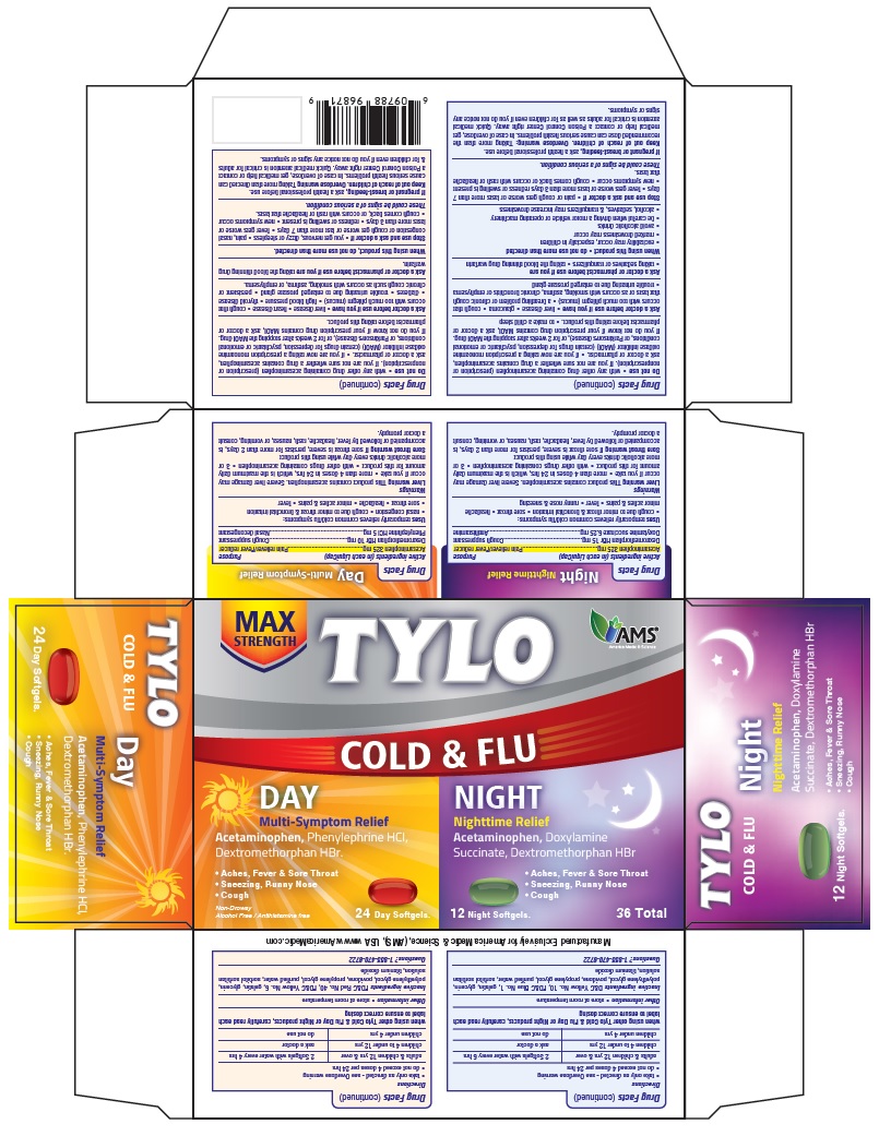 Tylo Cold And Flu Night | Acetaminophen, Dextromethorphan Hbr, Doxylamine Succinate Capsule while Breastfeeding