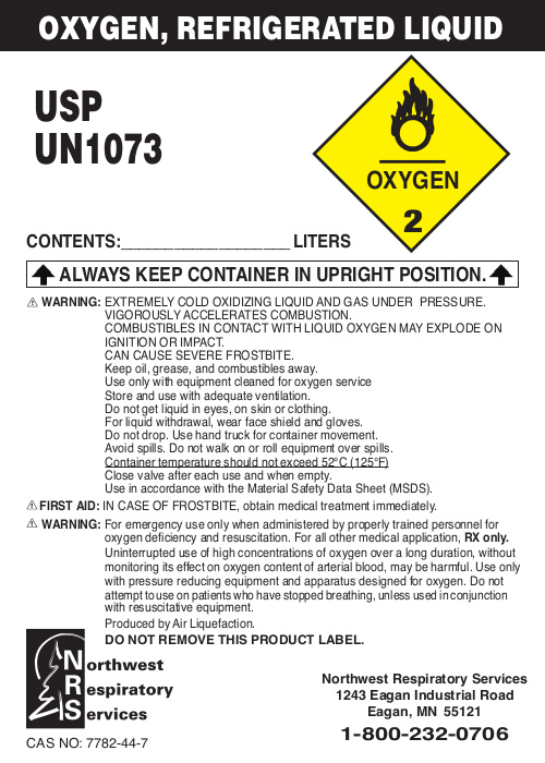 UN1073 Label