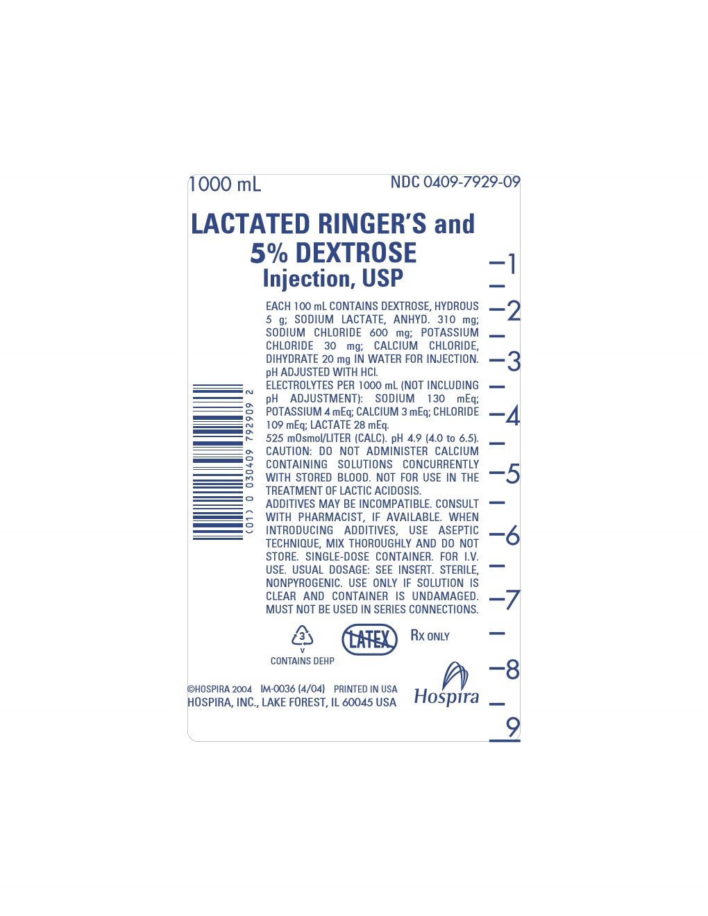RINGERS AND DEXTROSE LABEL