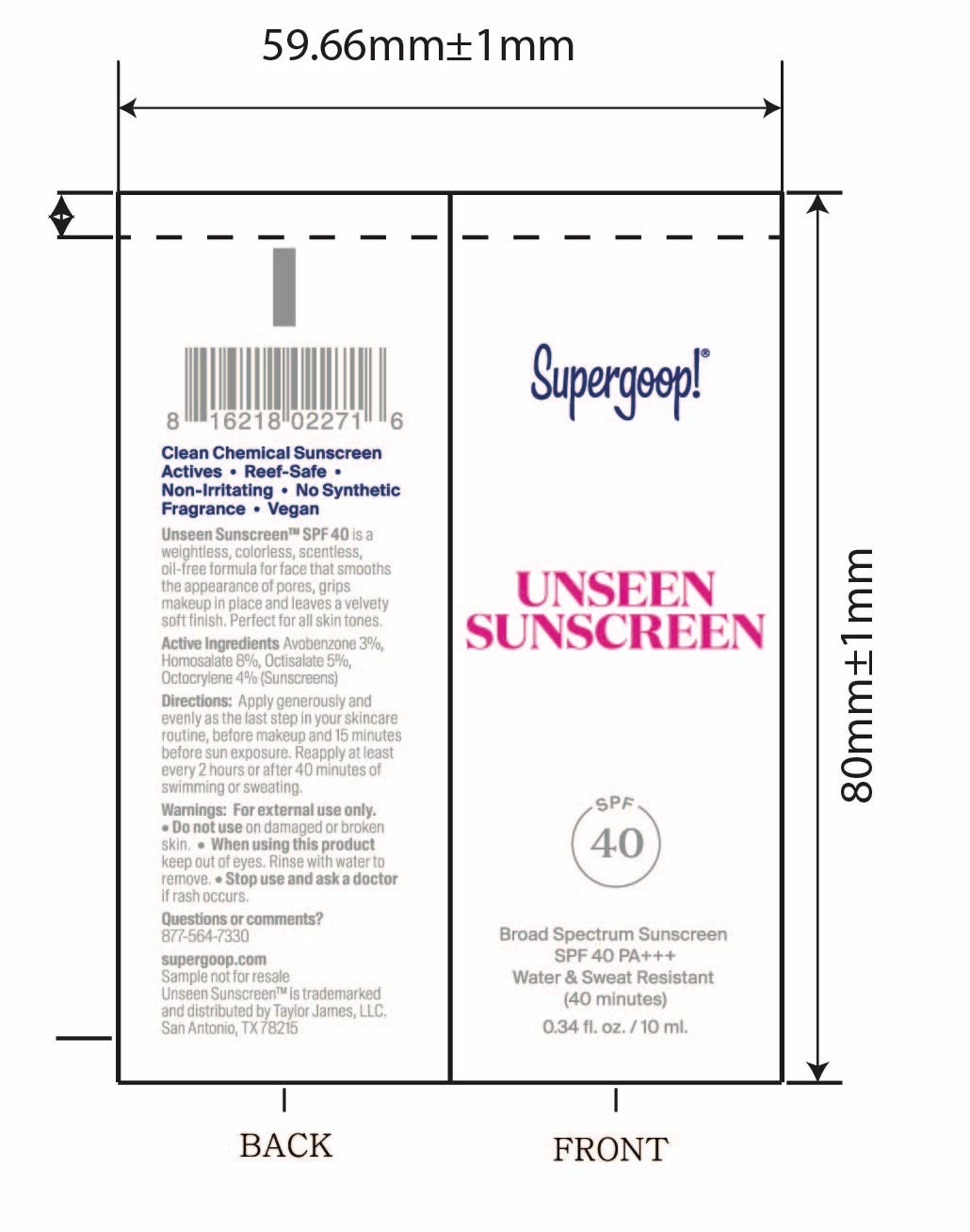 unseen Sunscreen tube