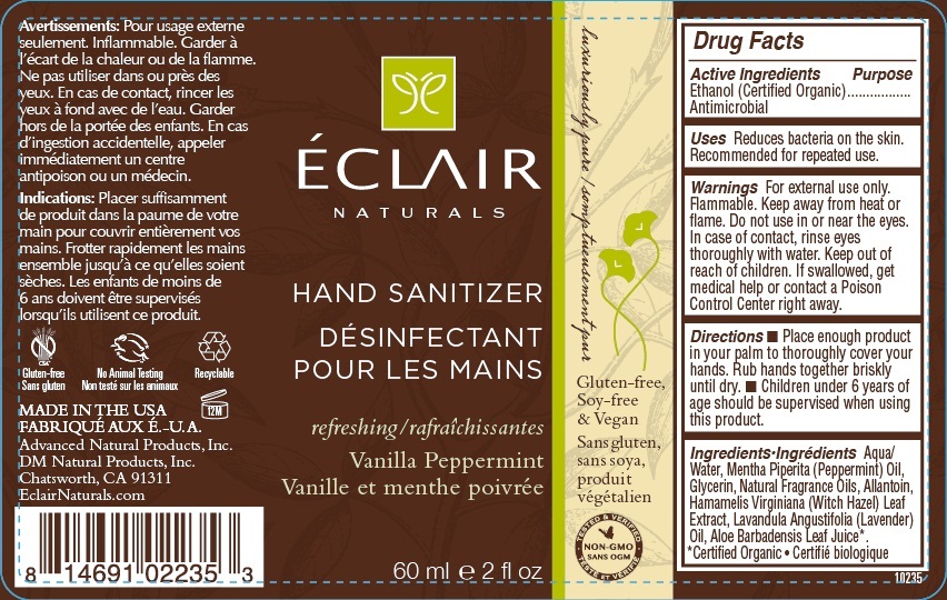Eclair Naturals (vanilla Peppermint) Hand Sanitizer | Ethanol Spray Breastfeeding