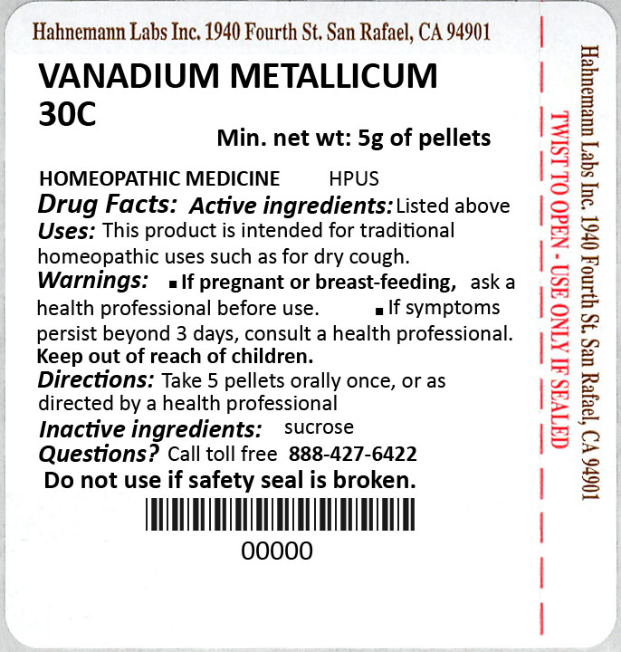 Vanadium Metallicum 30C 5g