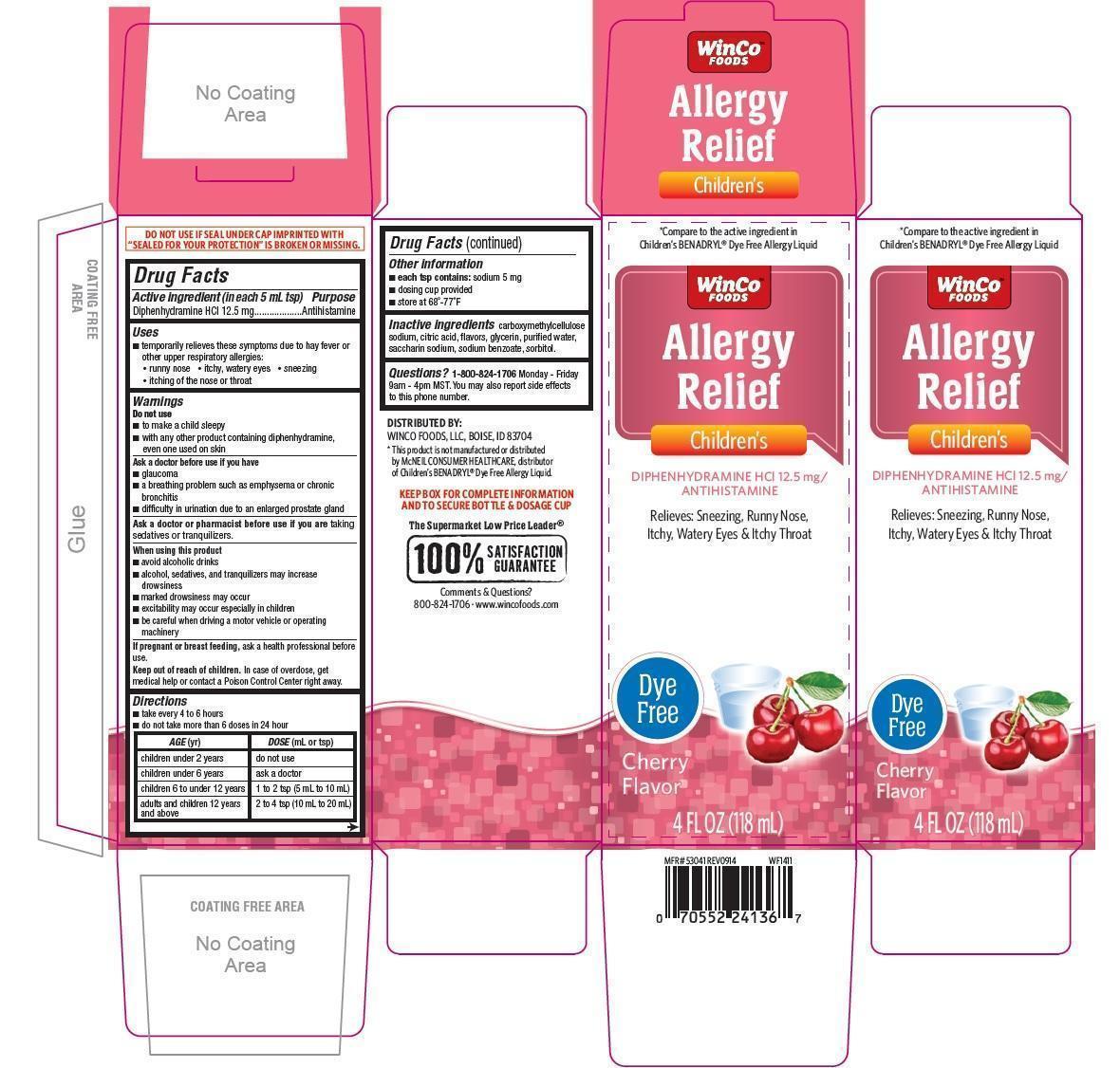 Childrens Allergy Relief Dye Free Cherry | Diphenhydramine Hcl Liquid Breastfeeding