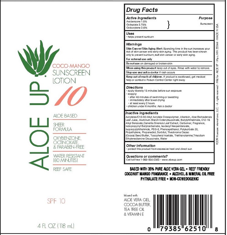 Aloe Up Coco-mango Spf-10 | Avobenzone, Octisalate, Octocrylene Lotion while Breastfeeding