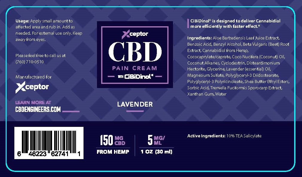 Xceptor_CBD Pain Cream_Lavender_LBL
