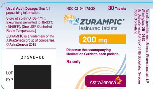 ZURAMPIC 200 mg 30 Tablets Bottle Label