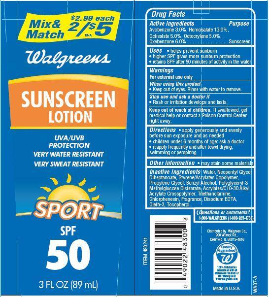 Walgreens Sunscreen Sport Spf 50 | Avobenzone Homosalate Octisalate Octocrylene Oxybenzone Lotion while Breastfeeding