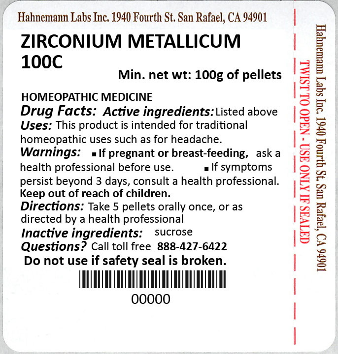 Zirconium Metallicum 100C 100g
