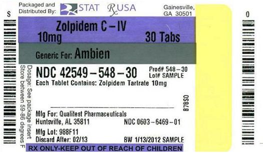 PRINCIPAL DISPLAY PANEL
Zolpidem 10mg, 28 tablets