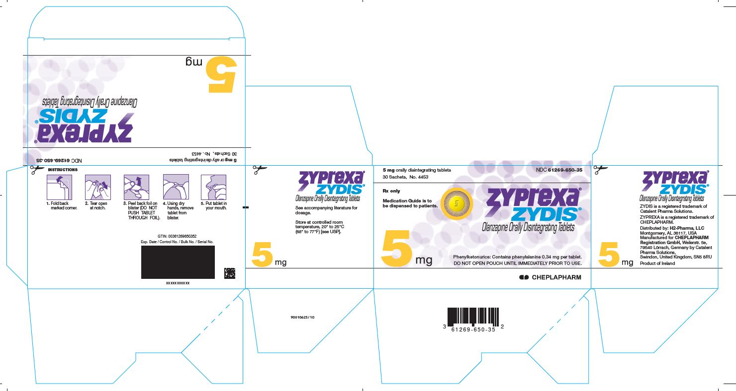 PACKAGE LABEL - ZYPREXA ZYDIS 5 mg tablet, 30 sachets
