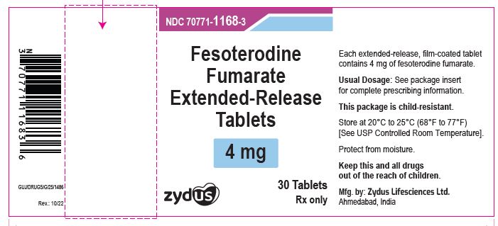 Fesoterodine ER Tablets, 4 mg