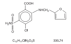 Furosemide Structrual Formula