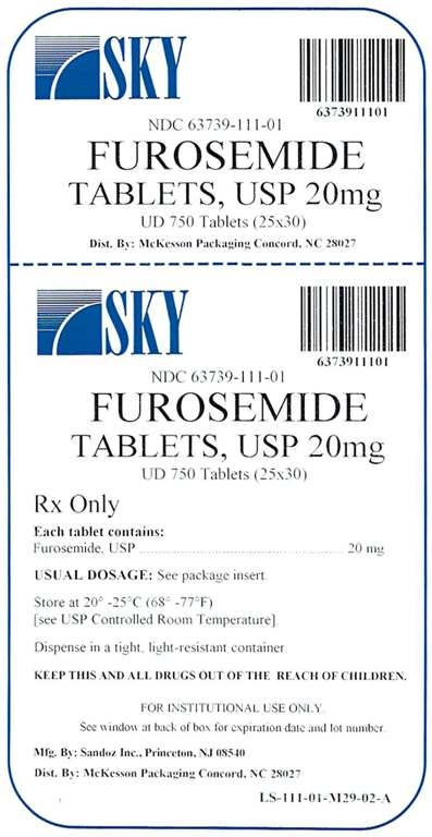 Furosemide 20mg UD750 Label