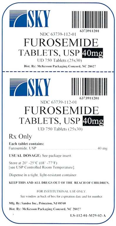 Furosemide 40mg UD750 Label