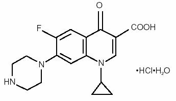 Ciprofloxacin Structural Formula
