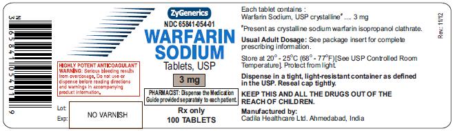 Warfarin Sodium tablets