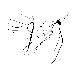 Figure 3. Threads are secured in the cleft