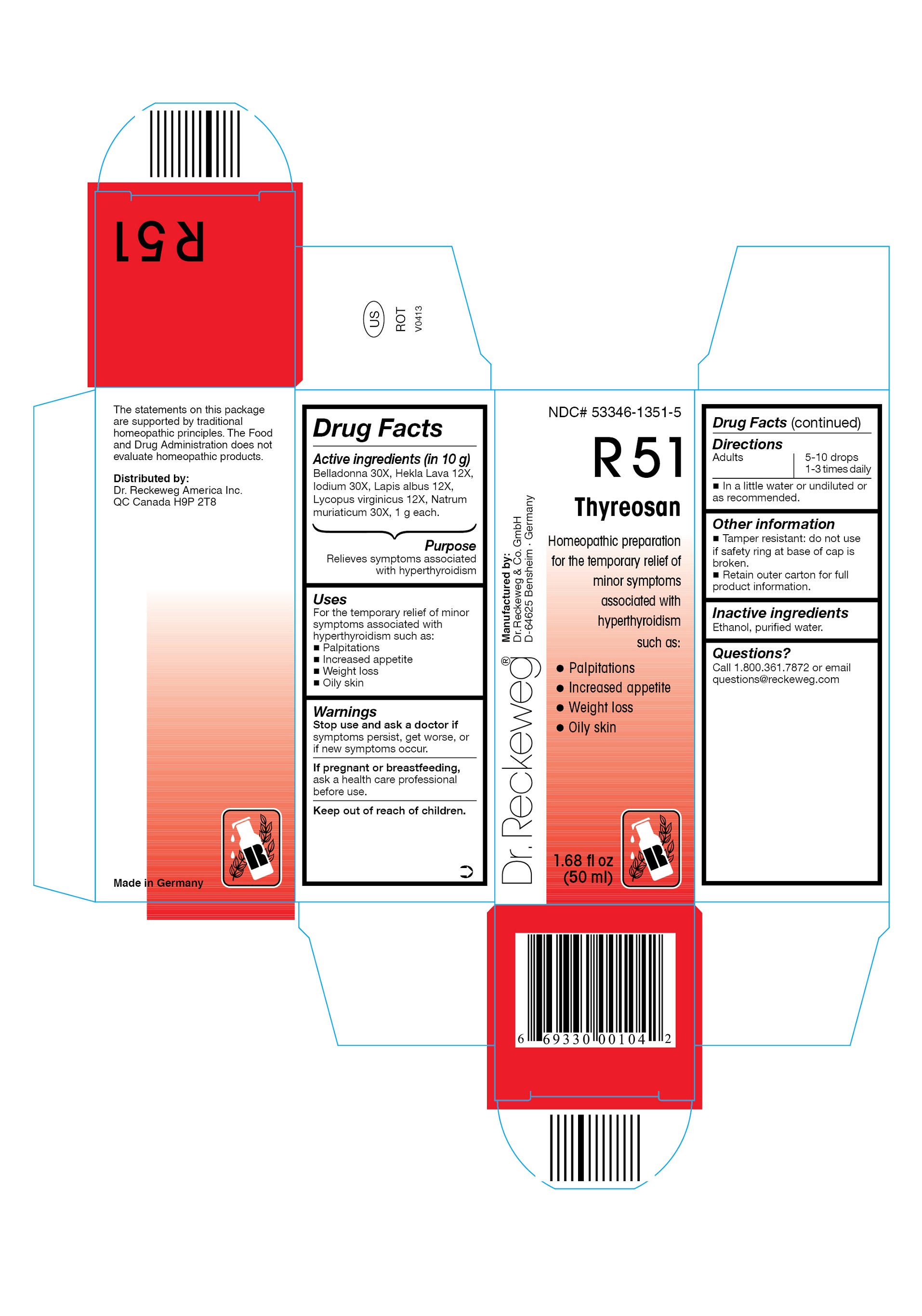 Dr. Reckeweg R51 Thyreosan Combination Product while Breastfeeding