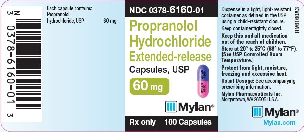 Propranolol Hydrochloride Extended-release Capsules, USP 60 mg Bottle Label