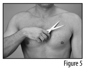 Figure 5 - Trimming chest hair