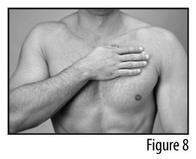 Figure 8 - Applying patch to chest