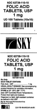 Folic acid 1mg UD100 Label