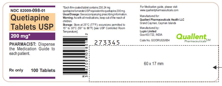 Quetiapine Tablets USP, 200 mg

 

Rx only

 

NDC 68180-448-01

 

Container Label: Bottle of 100 Tablets
