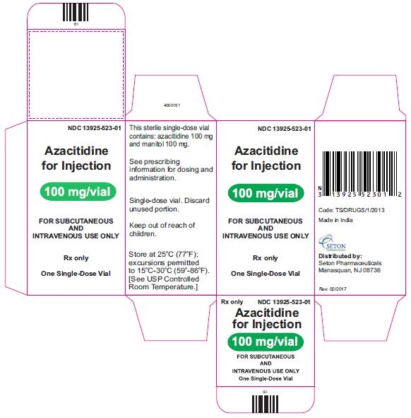 Azacitidine for injection 100mg/vial carton label