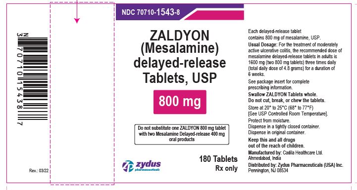 Mesalamine Delayed-release Tablets USP, 800 mg