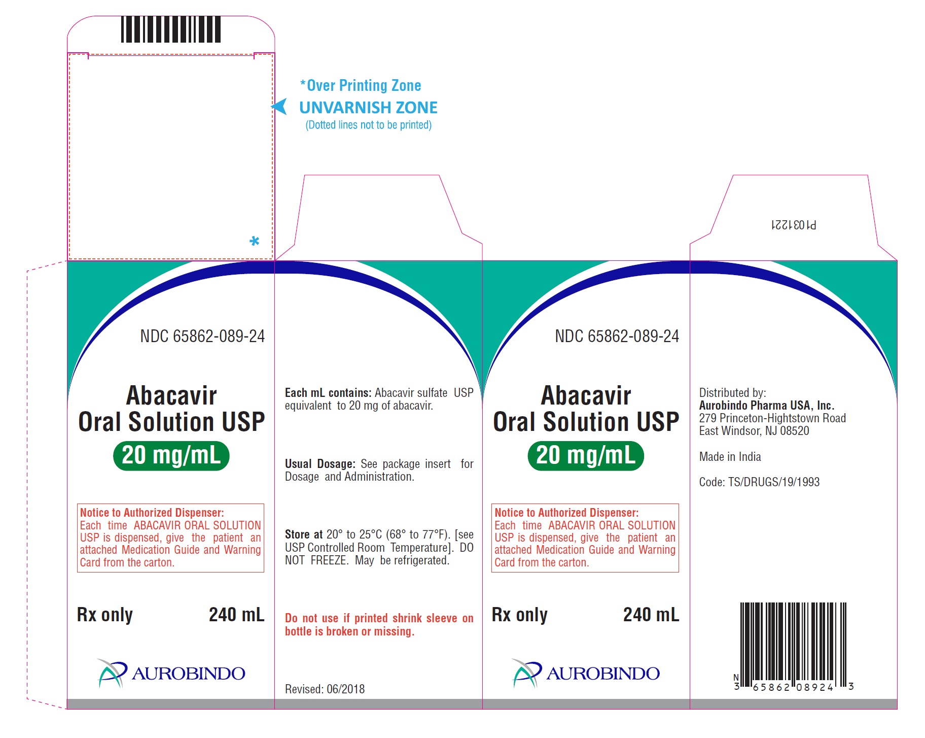 PACKAGE LABEL-PRINCIPAL DISPLAY PANEL - 20 mg/mL (240 mL Carton Label)